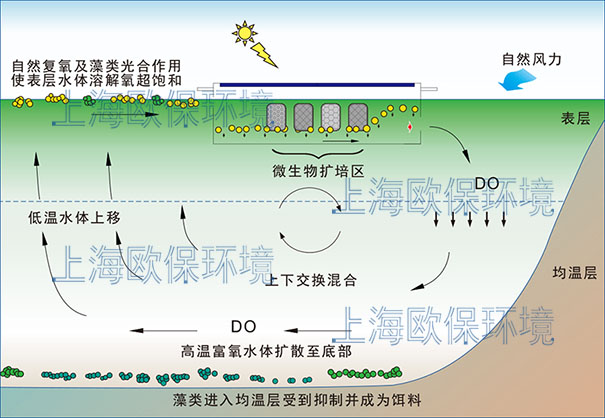 OBAO-FC400太阳能曝气机（推流保洁型）打破传统太阳能曝气机或保洁船单一的功能 保持水面洁净，同时持续净化水质